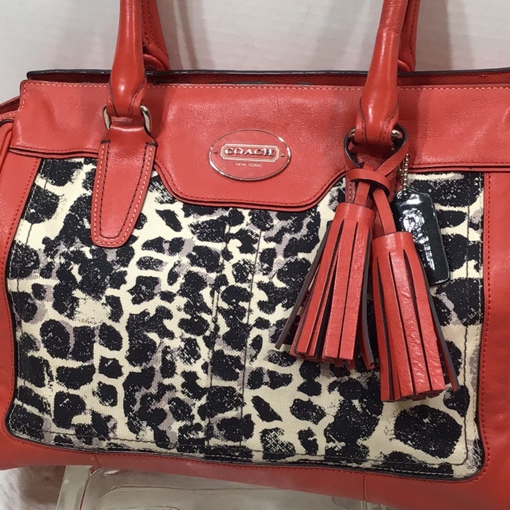 Coach Legacy Ocelot Candace leather satchel shoulder bag - Picture 2 of 14